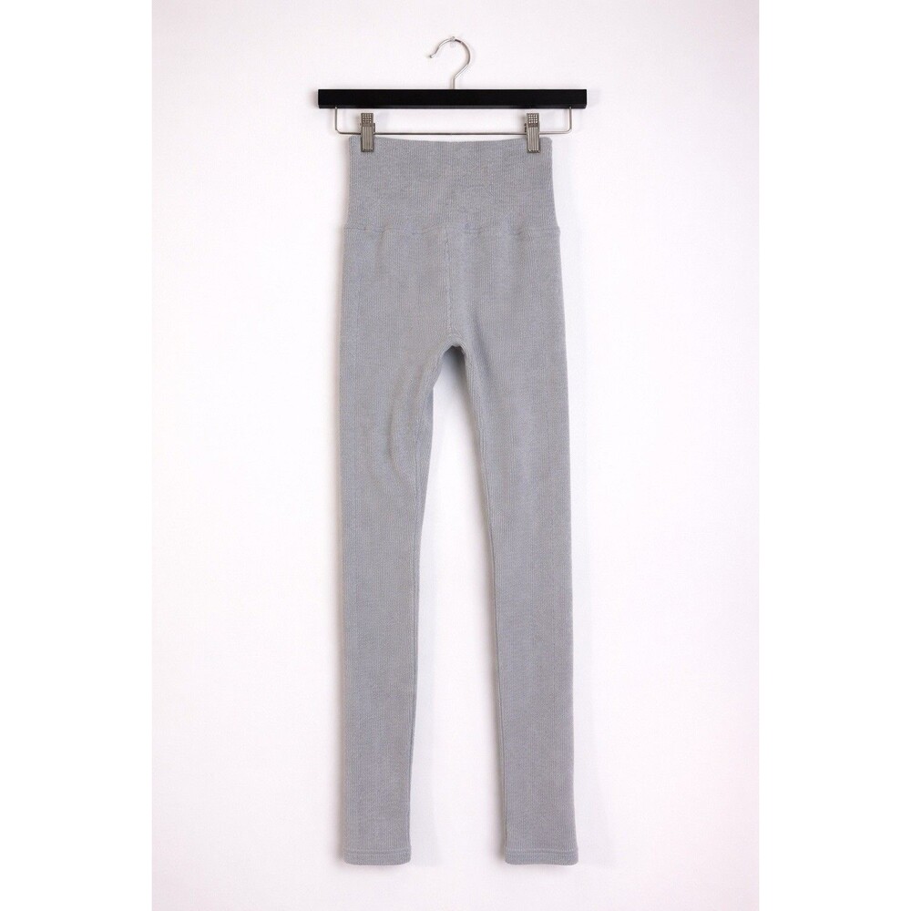 Free People Movement Gray Ribbed Leggings Size S High Rise Yoga Pants